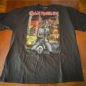 Iron Maiden "Chicago Eddie" Gangster Tour Graphic T-Shirt – Black – Size 2XL